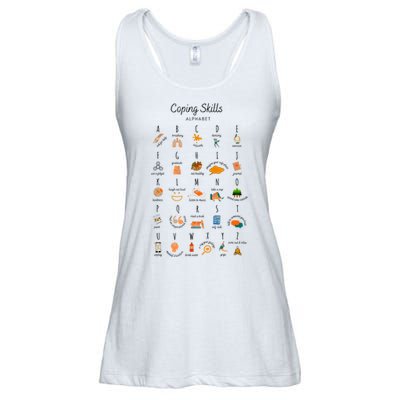 Coping Skills Alphabet Mental Health Awareness Ladies Essential Flowy Tank