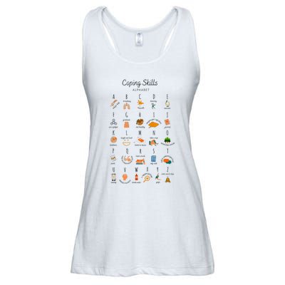 Coping Skills Alphabet Mental Health Awareness Ladies Essential Flowy Tank