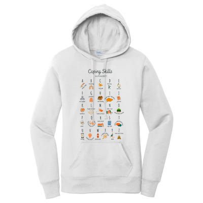 Coping Skills Alphabet Mental Health Awareness Women's Pullover Hoodie