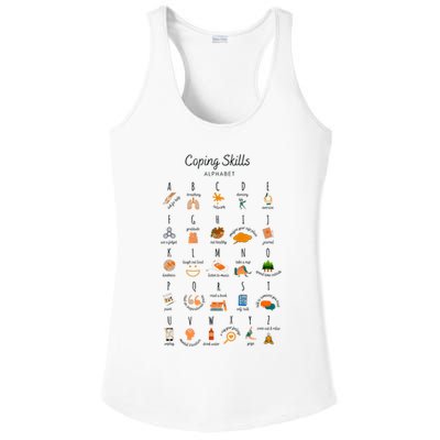 Coping Skills Alphabet Mental Health Awareness Ladies PosiCharge Competitor Racerback Tank