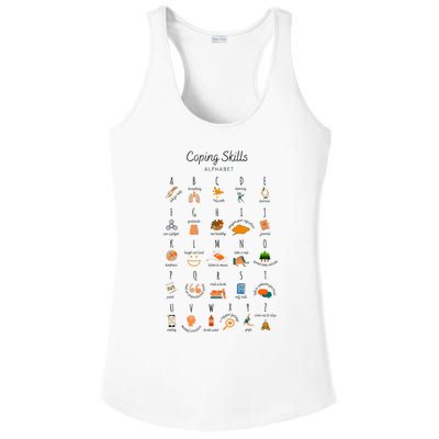 Coping Skills Alphabet Mental Health Awareness Ladies PosiCharge Competitor Racerback Tank