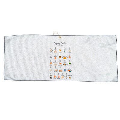 Coping Skills Alphabet Mental Health Awareness Large Microfiber Waffle Golf Towel