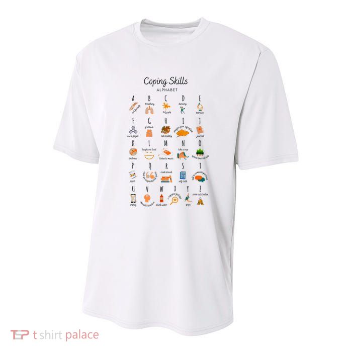 Coping Skills Alphabet Mental Health Awareness Youth Performance Sprint T-Shirt