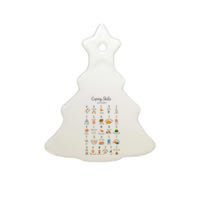 Coping Skills Alphabet Mental Health Awareness Ceramic Tree Ornament