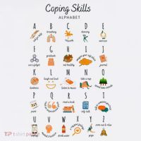Coping Skills Alphabet Mental Health Awareness Premium T-Shirt
