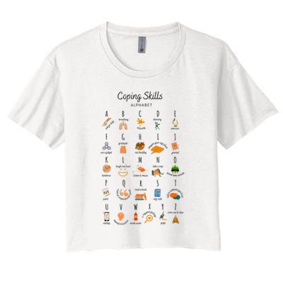 Coping Skills Alphabet Mental Health Awareness Crop Top