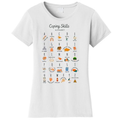 Coping Skills Alphabet Mental Health Awareness Women's T-Shirt