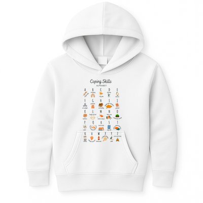 Coping Skills Alphabet Mental Health Awareness Kids Hoodie