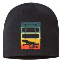 Cool Skateboard Art For Men Women Skateboarding Skateboarder Vintage Sustainable Beanie