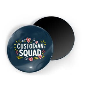 Custodian SquadCaretaker And Cleaning School Custodian Magnet