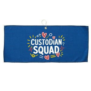 Custodian SquadCaretaker And Cleaning School Custodian Large Microfiber Waffle Golf Towel