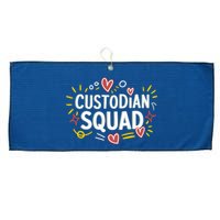 Custodian SquadCaretaker And Cleaning School Custodian Large Microfiber Waffle Golf Towel