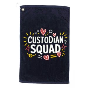 Custodian SquadCaretaker And Cleaning School Custodian Platinum Collection Golf Towel