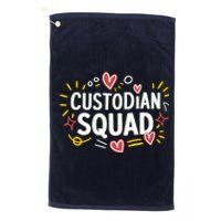 Custodian SquadCaretaker And Cleaning School Custodian Platinum Collection Golf Towel