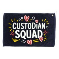 Custodian SquadCaretaker And Cleaning School Custodian Grommeted Golf Towel