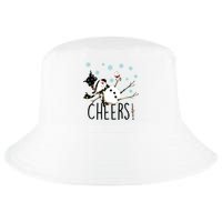Cheers Snowman And Wine Christmas Cool Comfort Performance Bucket Hat