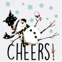Cheers Snowman And Wine Christmas Cool Comfort Performance Bucket Hat
