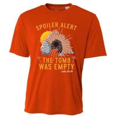 Christian Spoiler Alert Tomb Was Empty Easter Gift Cooling Performance Crew T-Shirt