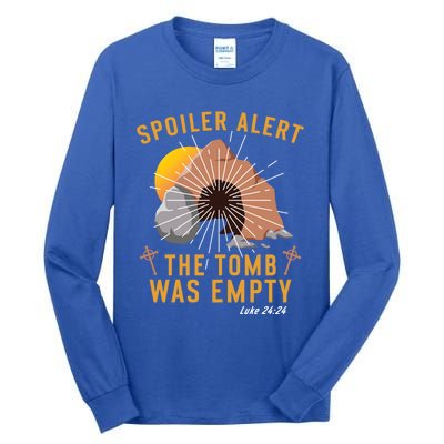 Christian Spoiler Alert Tomb Was Empty Easter Gift Tall Long Sleeve T-Shirt