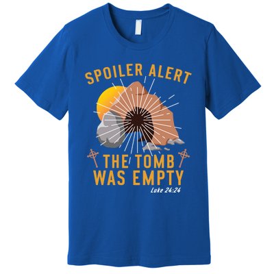 Christian Spoiler Alert Tomb Was Empty Easter Gift Premium T-Shirt