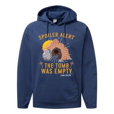 Christian Spoiler Alert Tomb Was Empty Easter Gift Performance Fleece Hoodie