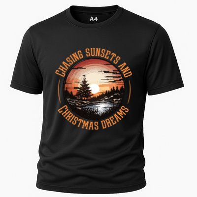 Chasing Sunsets And Christmas Dreams Performance Shirt