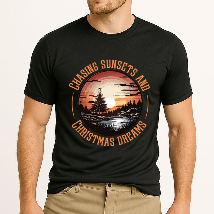 Chasing Sunsets And Christmas Dreams Performance Shirt