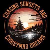 Chasing Sunsets And Christmas Dreams Drawstring Bag