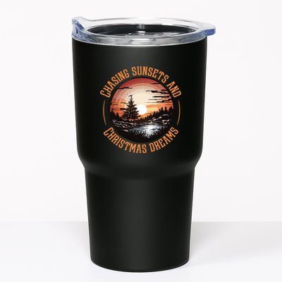 Chasing Sunsets And Christmas Dreams Tumbler