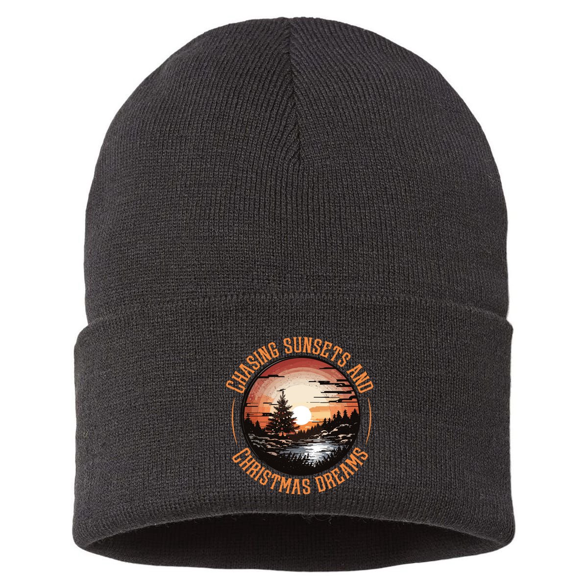 Chasing Sunsets And Christmas Dreams Sustainable Knit Beanie