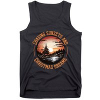 Chasing Sunsets And Christmas Dreams Tank Top
