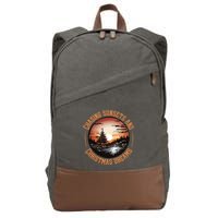 Chasing Sunsets And Christmas Dreams Cotton Canvas Backpack