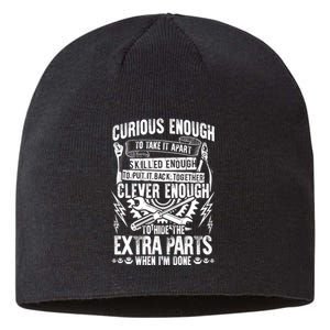 Curious Skilled And Clever Funny Car Auto Truck Mechanic Sustainable Beanie