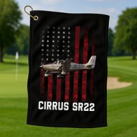 Cirrus Sr22 Aircraft Golf Towel