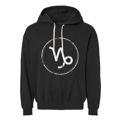 Capricorn Sign – Astrology Zodiac Garment-Dyed Fleece Hoodie