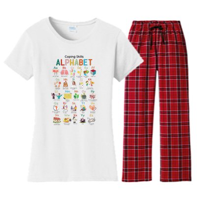 Coping Skills Alphabet Mental Health Matters Teacher  Women's Flannel Pajama Set