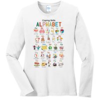 Coping Skills Alphabet Mental Health Matters Teacher  Ladies Long Sleeve Shirt