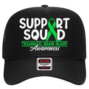 Cancer Support Awareness Squad I TBI Traumatic Brain Injury High Crown Mesh Back Trucker Hat