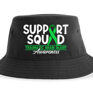 Cancer Support Awareness Squad I TBI Traumatic Brain Injury Sustainable Bucket Hat