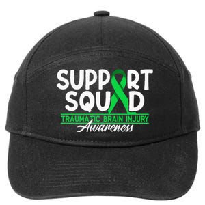 Cancer Support Awareness Squad I TBI Traumatic Brain Injury 7-Panel Snapback Hat