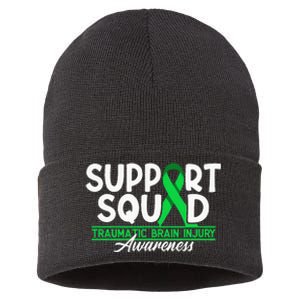 Cancer Support Awareness Squad I TBI Traumatic Brain Injury Sustainable Knit Beanie