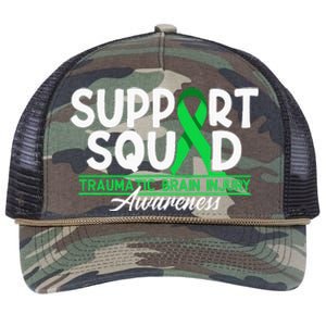 Cancer Support Awareness Squad I TBI Traumatic Brain Injury Retro Rope Trucker Hat Cap