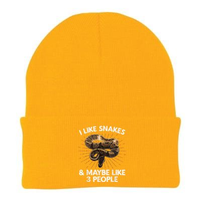 Cool Snake Art For Men Women Ball Python Rattlesnake Reptile Knit Cap Winter Beanie