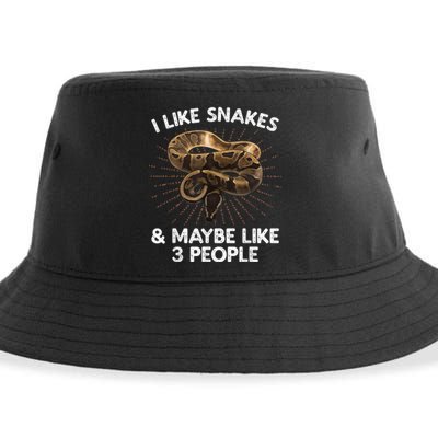 Cool Snake Art For Men Women Ball Python Rattlesnake Reptile Sustainable Bucket Hat