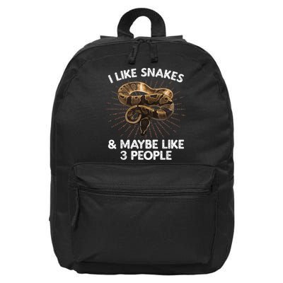 Cool Snake Art For Men Women Ball Python Rattlesnake Reptile 16 in Basic Backpack