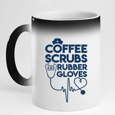 Coffee Scrubs And Rubber 11oz Black Color Changing Mug