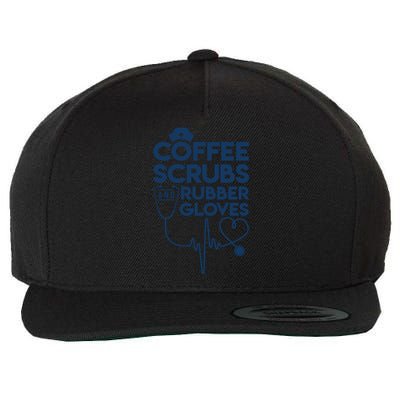 Coffee Scrubs And Rubber Wool Snapback Cap