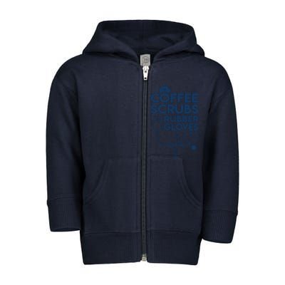 Coffee Scrubs And Rubber Toddler Zip Fleece Hoodie