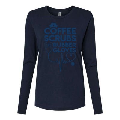 Coffee Scrubs And Rubber Womens Cotton Relaxed Long Sleeve T-Shirt