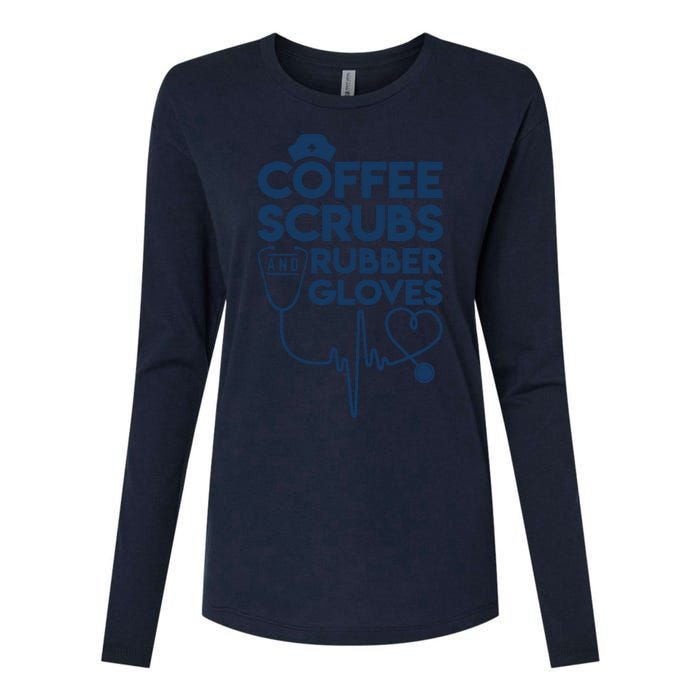 Coffee Scrubs And Rubber Womens Cotton Relaxed Long Sleeve T-Shirt